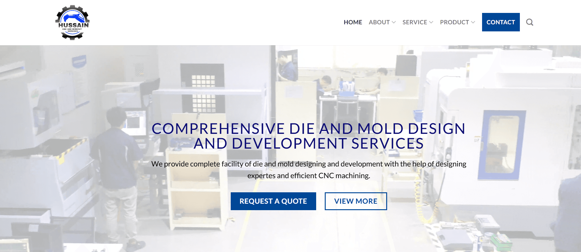 Hussain CNC Industrial Website preview